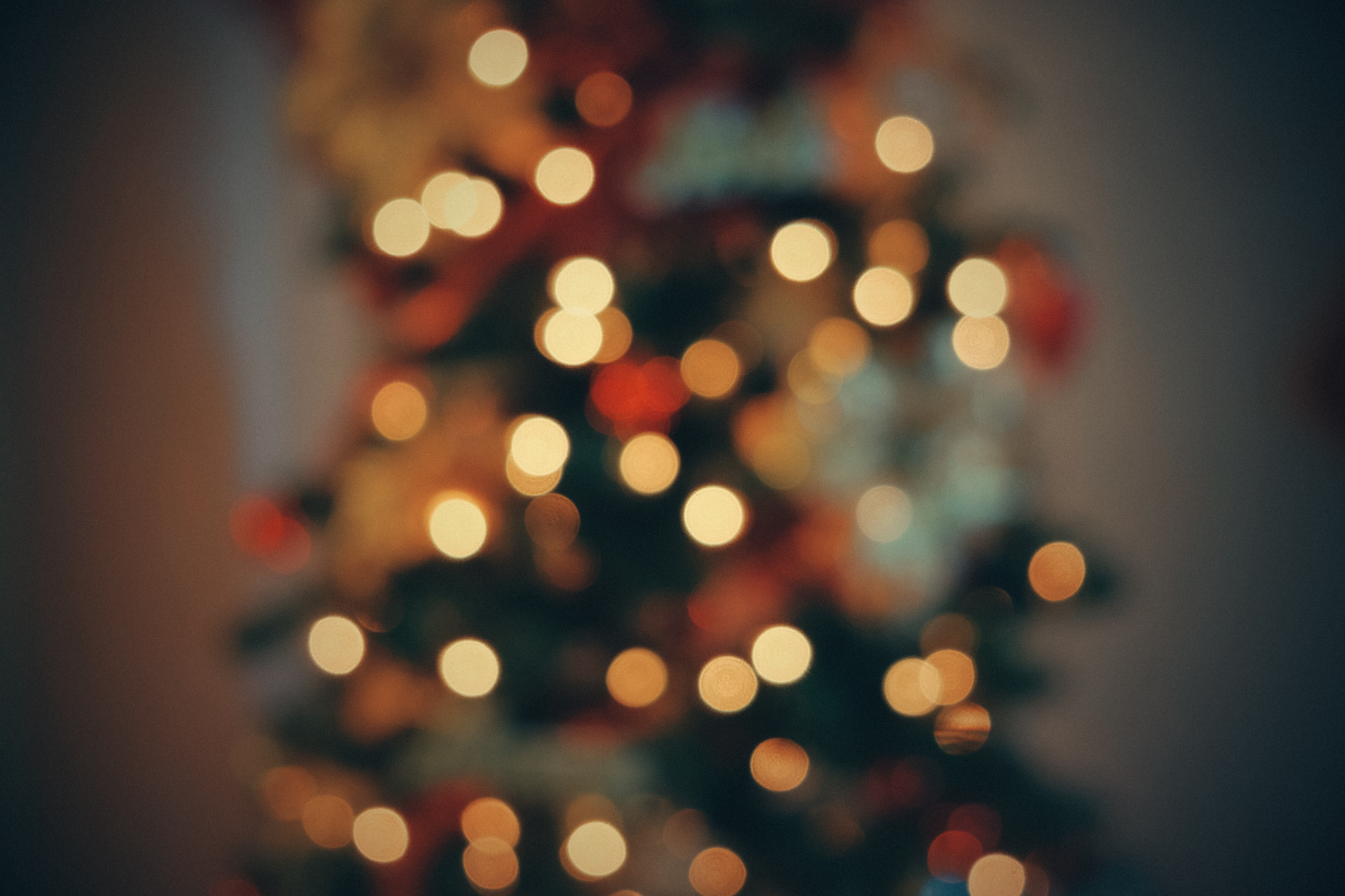Blurry Background of a Christmas Tree